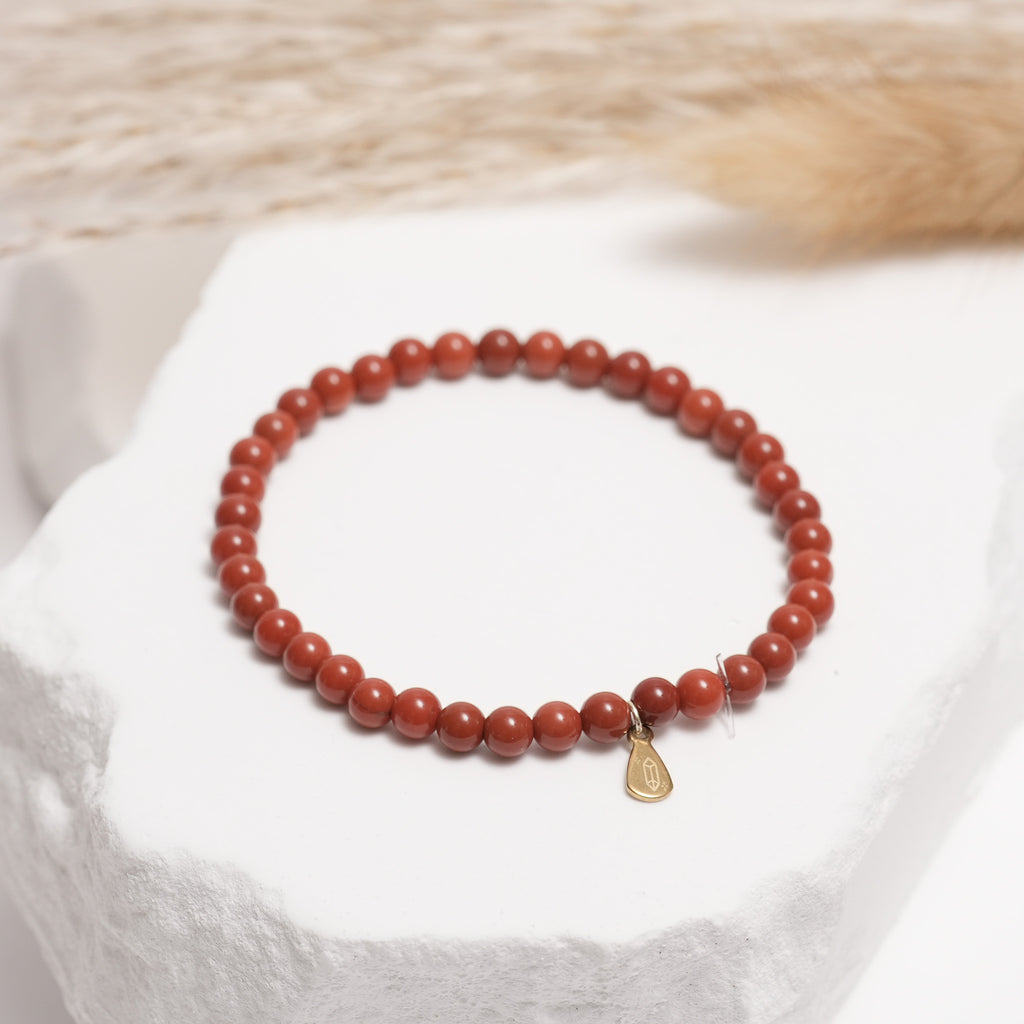 Genuine Southern Red Agate Gemstone Bracelet