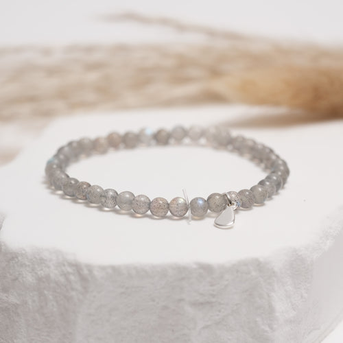 Genuine Grey Moonstone Gemstone Bracelet