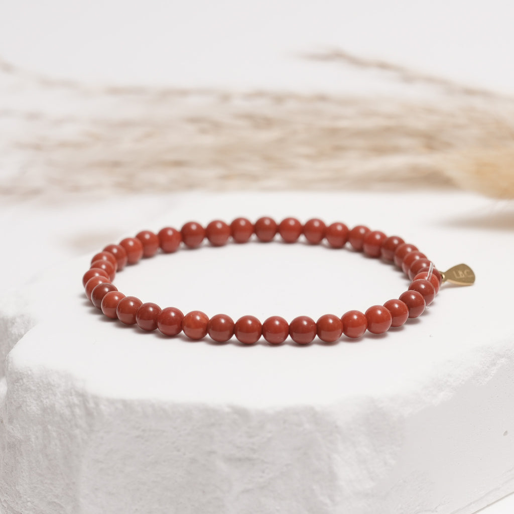 Genuine Southern Red Agate Gemstone Bracelet