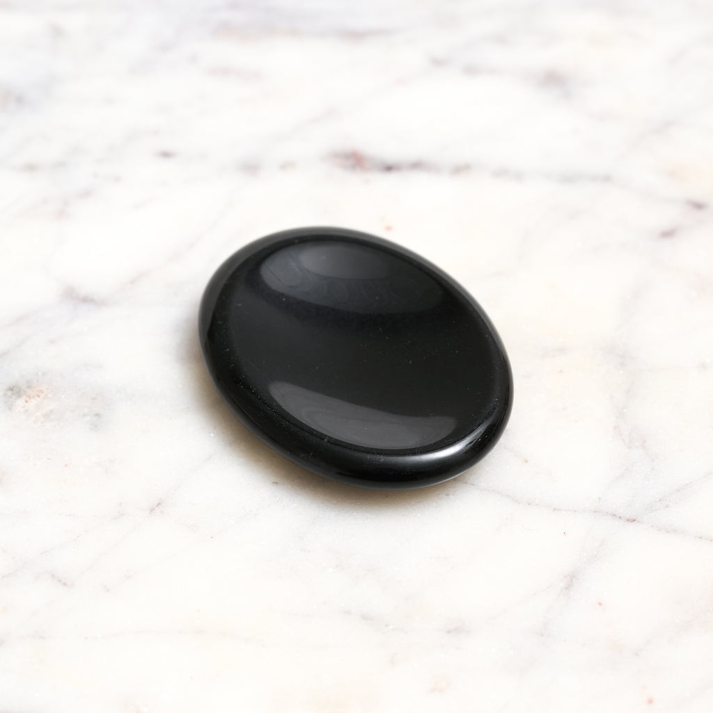 Genuine Black Obsidian Worry Stone