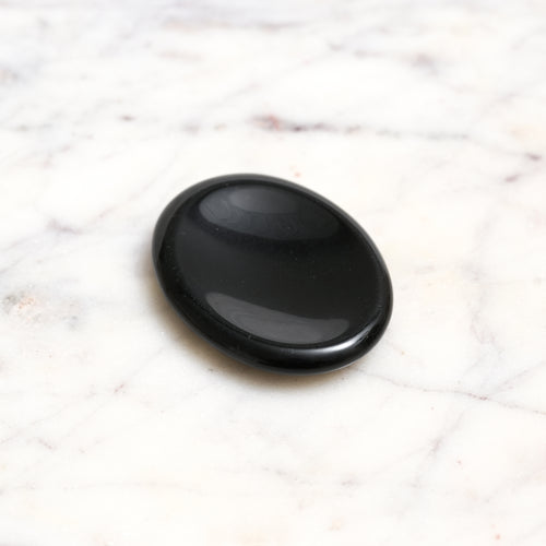 Genuine Black Obsidian Worry Stone