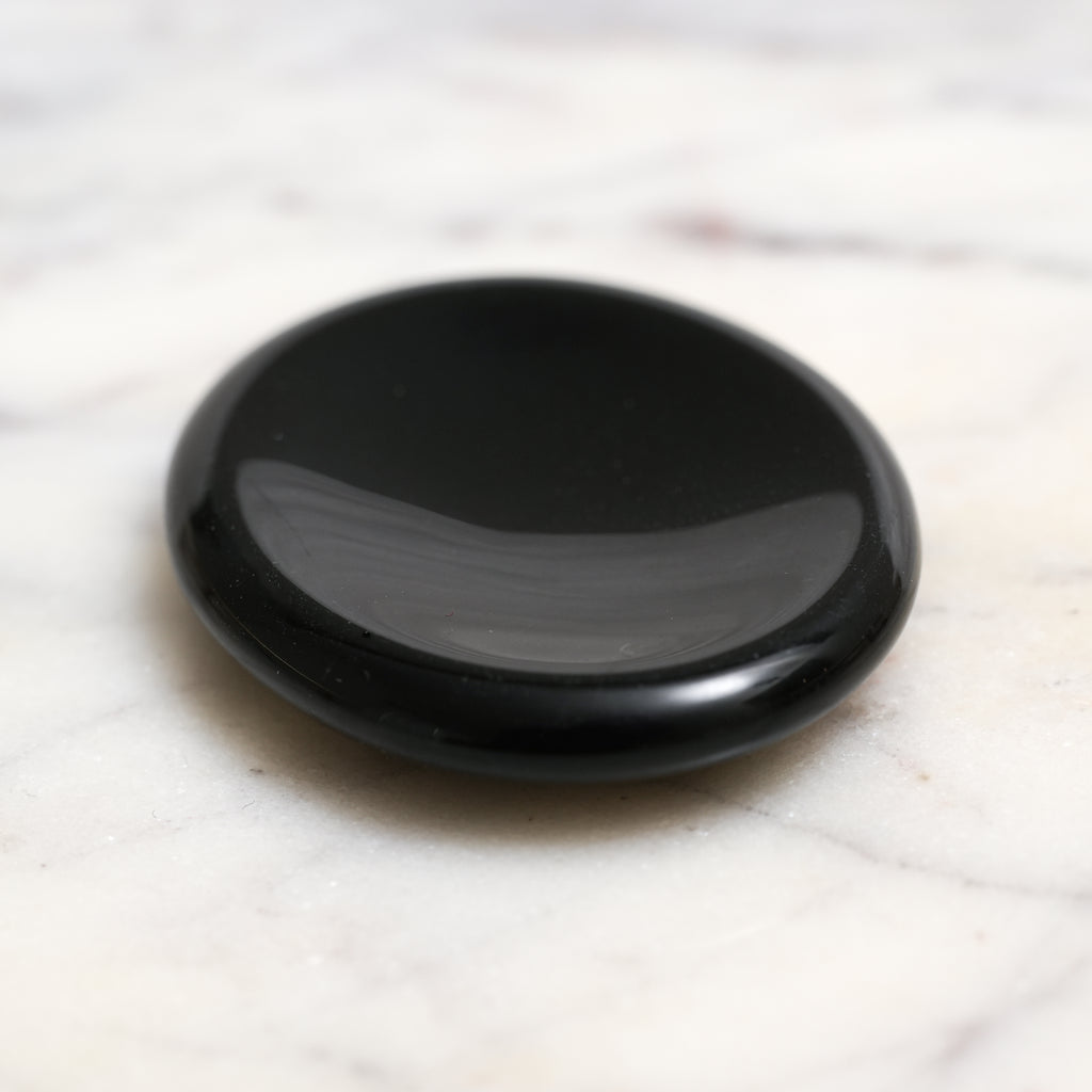 Genuine Black Obsidian Worry Stone