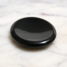 Load image into Gallery viewer, Genuine Black Obsidian Worry Stone