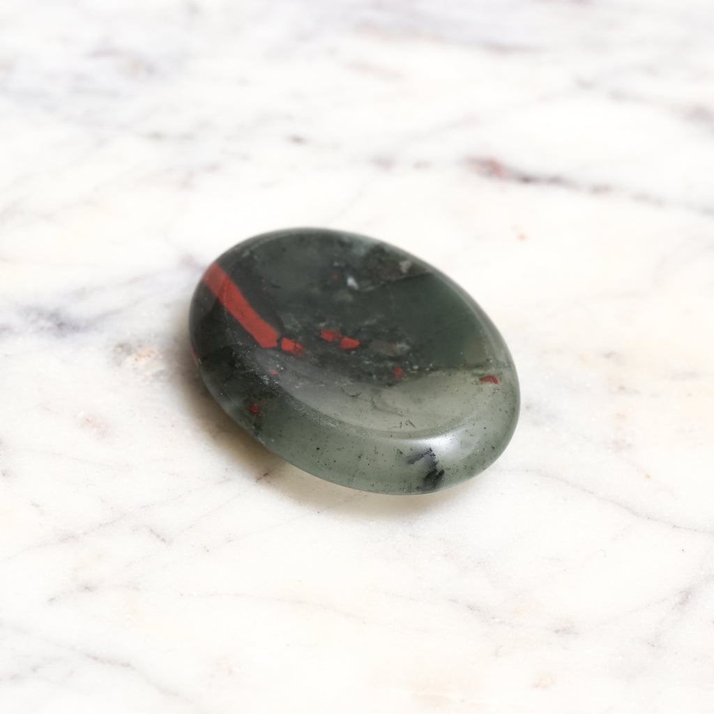 Genuine Bloodstone Worry Stone