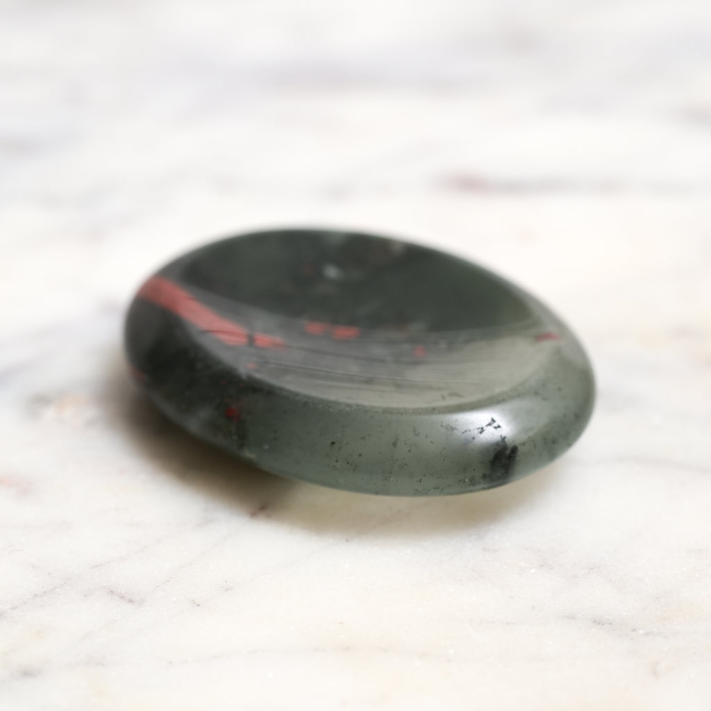Genuine Bloodstone Worry Stone