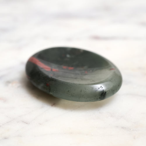 Genuine Bloodstone Worry Stone