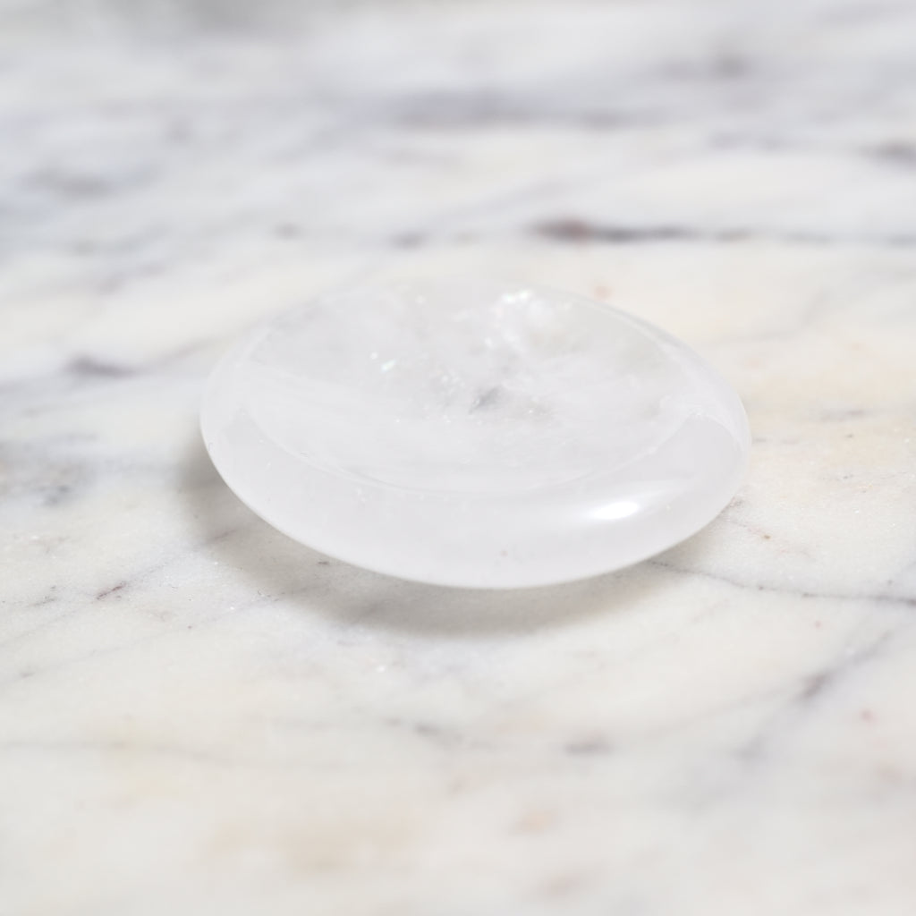 Genuine Clear Quartz Worry Stone