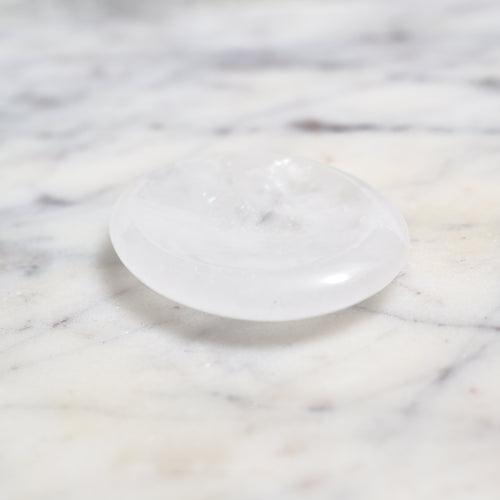 Genuine Clear Quartz Worry Stone