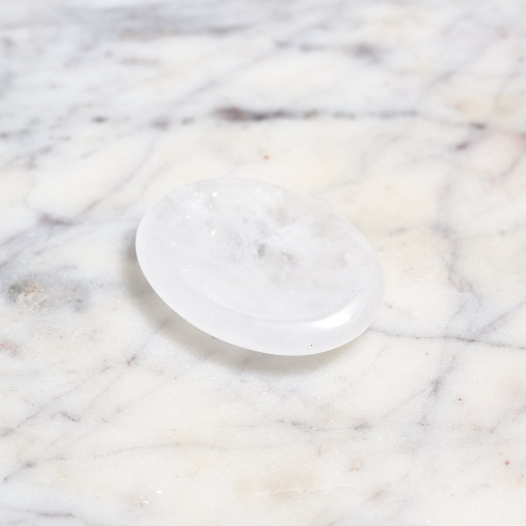 Genuine Clear Quartz Worry Stone