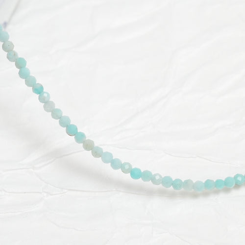 Genuine Amazonite Gemstone Beaded Necklace, Choker