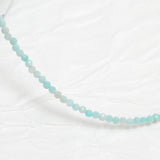 Genuine Amazonite Gemstone Beaded Necklace, Choker