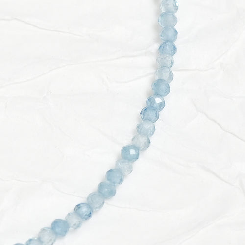 Genuine Aquamarine Gemstone Beaded Necklace, Choker