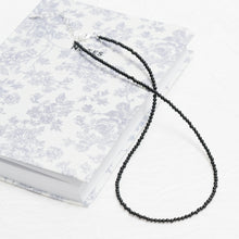 Load image into Gallery viewer, Genuine Black Agate Gemstone Beaded Necklace, Choker