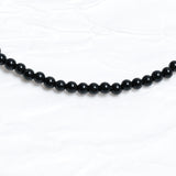 Genuine Black Agate Gemstone Beaded Necklace, Choker