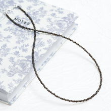 Load image into Gallery viewer, Genuine Black Obsidian Gemstone Beaded Necklace, Choker