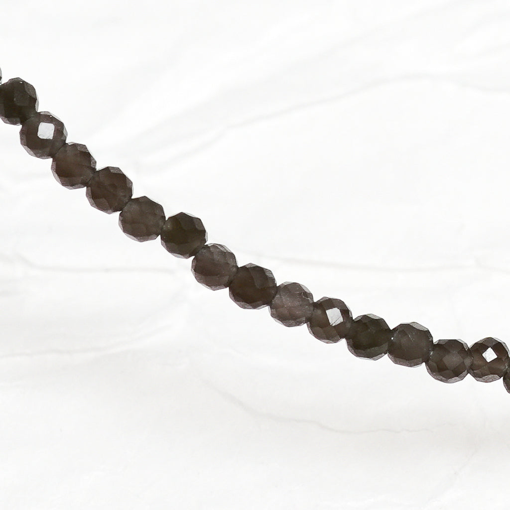 Genuine Black Obsidian Gemstone Beaded Necklace, Choker