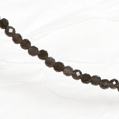 Genuine Black Obsidian Gemstone Beaded Necklace, Choker