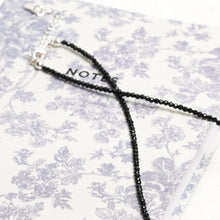 Load image into Gallery viewer, Genuine Black Spinel Gemstone Beaded Necklace, Choker