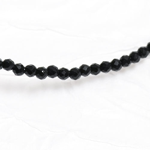 Genuine Black Spinel Gemstone Beaded Necklace, Choker