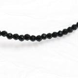 Genuine Black Spinel Gemstone Beaded Necklace, Choker