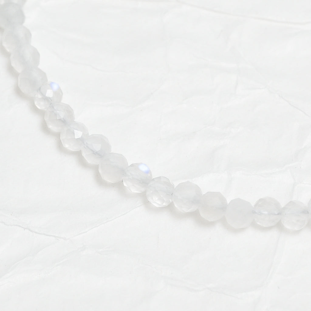 Genuine Blue Moonstone Gemstone Beaded Necklace, Choker