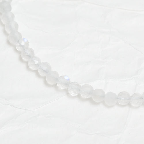 Genuine Blue Moonstone Gemstone Beaded Necklace, Choker