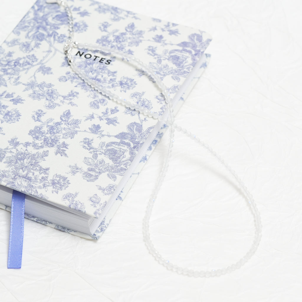 Genuine Blue Moonstone Gemstone Beaded Necklace, Choker