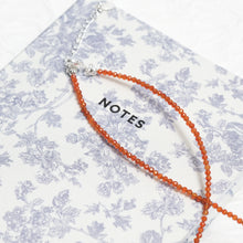 Load image into Gallery viewer, Genuine Carnelian Gemstone Beaded Necklace, Choker