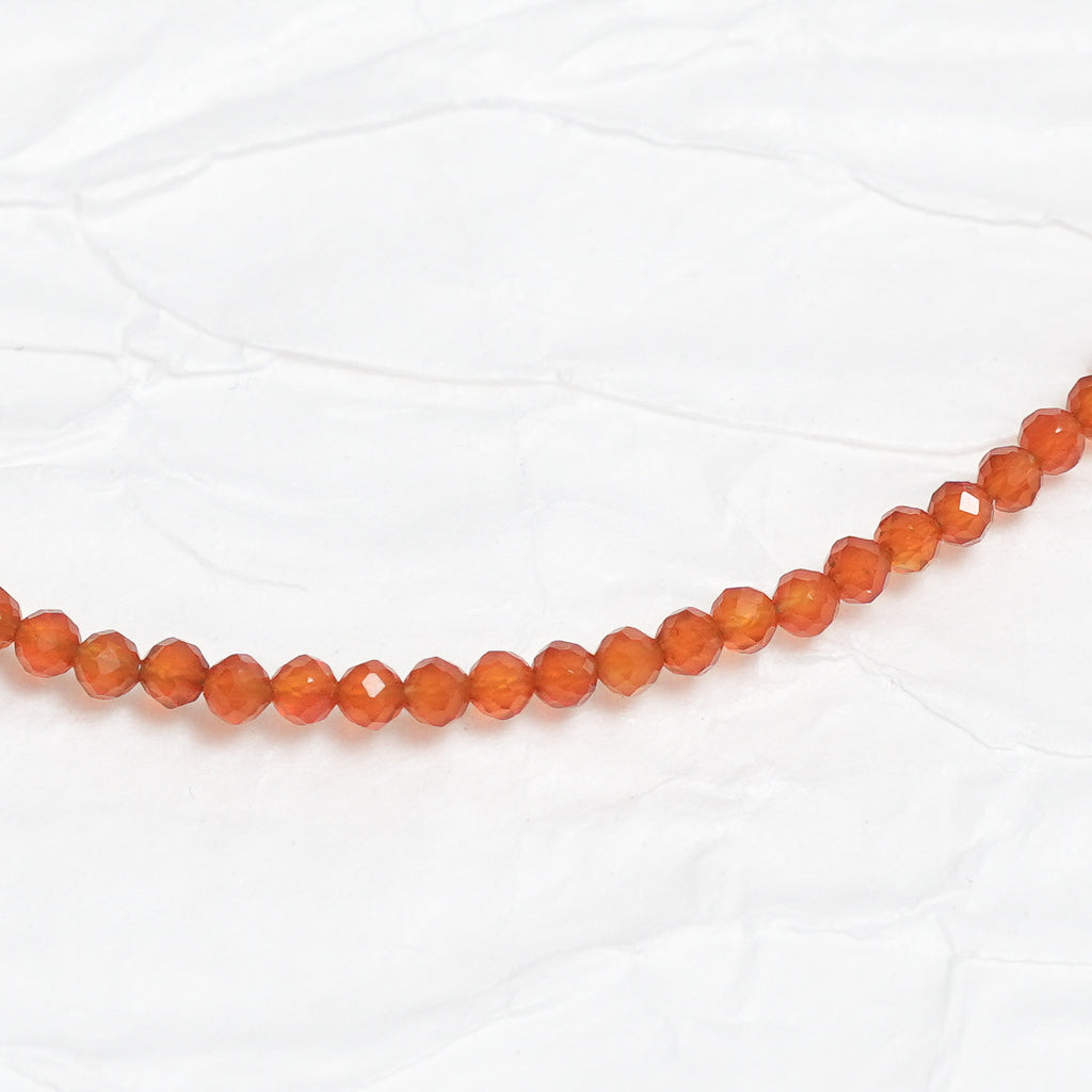 Genuine Carnelian Gemstone Beaded Necklace, Choker