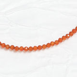 Genuine Carnelian Gemstone Beaded Necklace, Choker