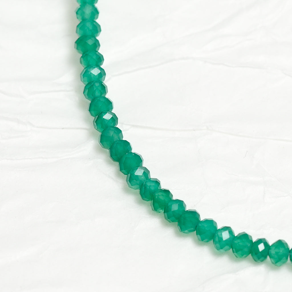 Genuine Chrysoprase Gemstone Beaded Necklace, Choker