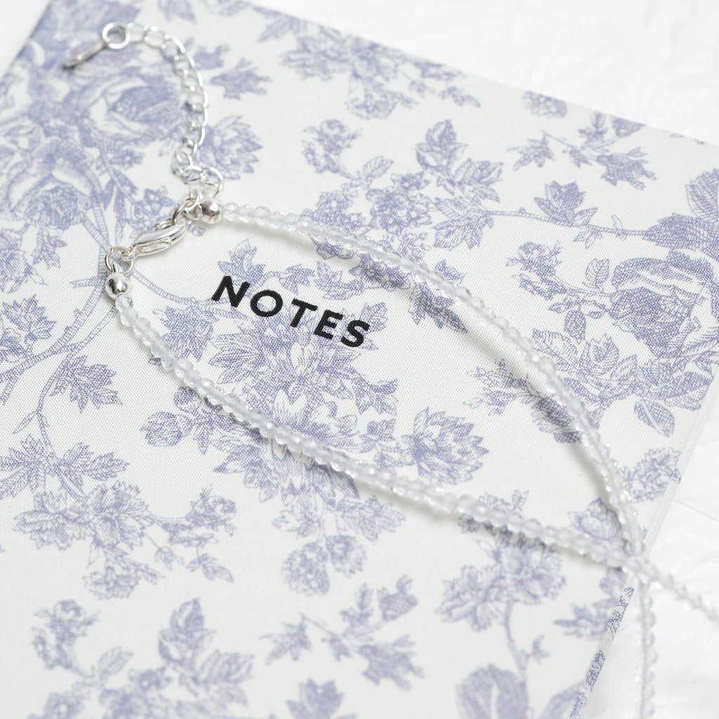 Genuine Clear Quartz Gemstone Beaded Necklace, Choker