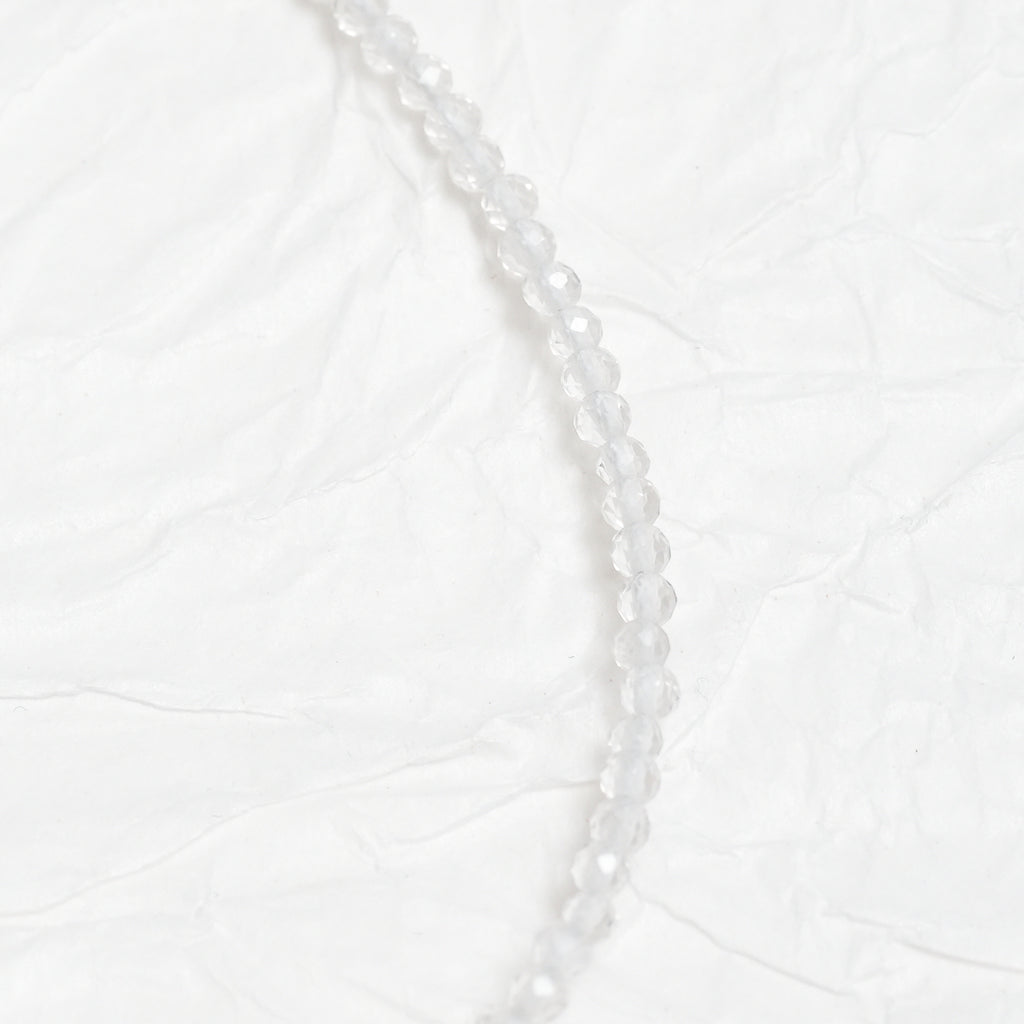 Genuine Clear Quartz Gemstone Beaded Necklace, Choker