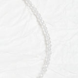 Genuine Clear Quartz Gemstone Beaded Necklace, Choker