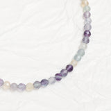 Genuine Fluorite Gemstone Beaded Necklace, Choker