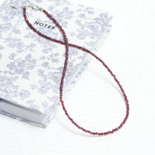 Load image into Gallery viewer, Genuine Garnet Gemstone Beaded Necklace, Choker