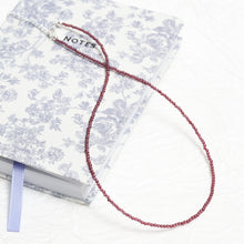Load image into Gallery viewer, Genuine Garnet Gemstone Beaded Necklace, Choker