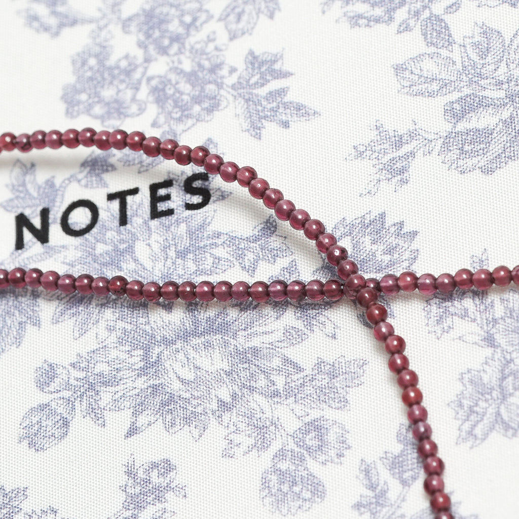 Genuine Garnet Gemstone Beaded Necklace, Choker