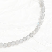 Load image into Gallery viewer, Genuine Grey Moonstone Gemstone Beaded Necklace, Choker