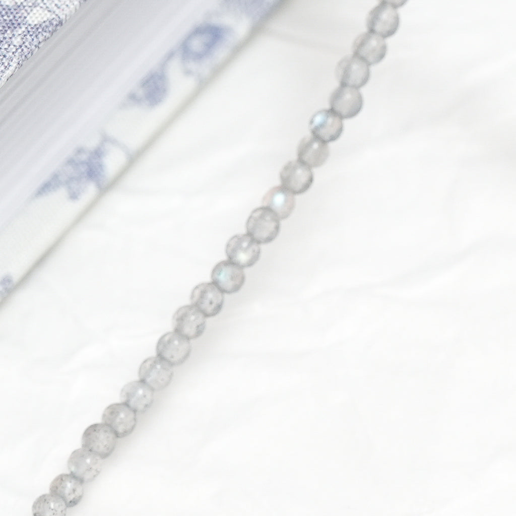 Genuine Grey Moonstone Gemstone Beaded Necklace, Choker