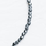 Genuine Hematite Gemstone Beaded Necklace, Choker