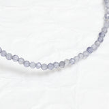 Genuine Iolite Gemstone Beaded Necklace, Choker