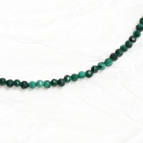 Genuine Malachite Gemstone Beaded Necklace, Choker