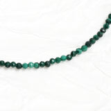 Genuine Malachite Gemstone Beaded Necklace, Choker