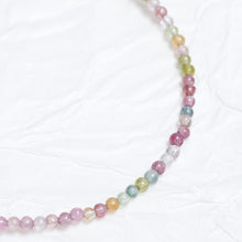 Load image into Gallery viewer, Genuine Rainbow Tourmaline Gemstone Beaded Necklace, Choker