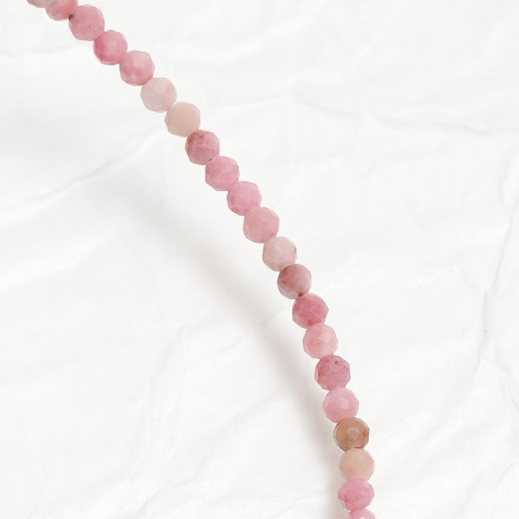 Genuine Rhodonite Gemstone Beaded Necklace, Choker