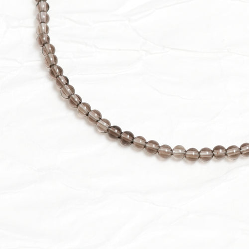 Genuine Smoky Quartz Gemstone Beaded Necklace, Choker