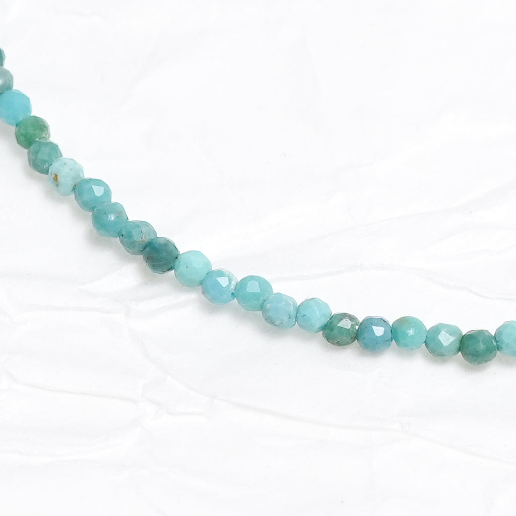 Genuine Turquoise Gemstone Beaded Necklace, Choker