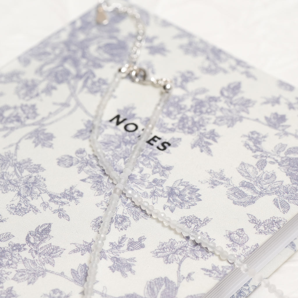 Genuine White Moonstone Gemstone Beaded Necklace, Choker