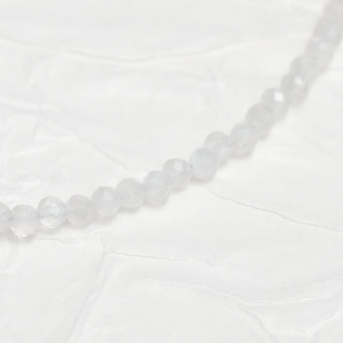 Genuine White Moonstone Gemstone Beaded Necklace, Choker